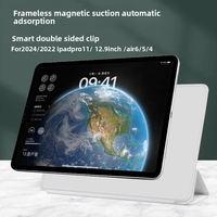 Coque de protection intelligente en cuir 2024 M4 pour iPad Pro 13 7e génération, antichoc, anti-poussière, magnétique, pratique et pliable