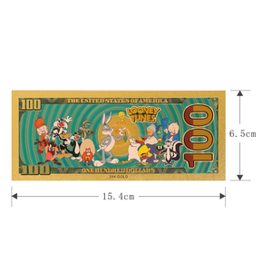 16 Banconote in Plastica con Foglia d'Oro del Cartone Animato Americano Looney-Tunes, Design Anime, per Regalo - Product Image 6
