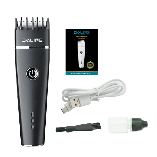 DALING High Quality USB Barber Waterproof Cordless Electric Cordless Professional Hair Clippers Hair Trimmer