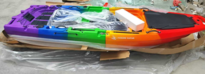 Kayak gonflable pliable pour 2 personnes, pêche, surf, pédale à pied, double propulsion, aileron modulaire détachable, hélice à pédale - Product Image 2