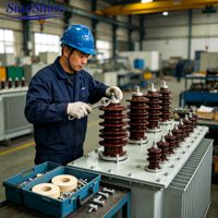 SinoShine Güç Trafosu Elektrik Ekipmanları MV&HV Trafoları 6.6/11/13.8kV Üç Fazlı Bakır Bobinli Trafolar