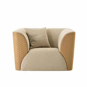 La fabbrica di vendita calda a forma di fiore divano di lusso mobili per la casa italiano importato Top tessuto in acciaio inox divano divano