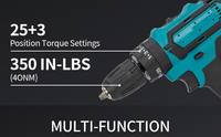 Perceuse à percussion électrique sans fil 18V et ensemble de marteaux perforateurs avec mini-perceuse pour batteries Li-ion OEM