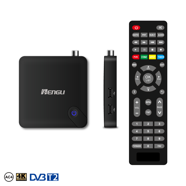 4K HDR Decoder Tnt Set Top Box Dvb-t2 Linux System Tv Box Dvbt2 UHD AC4