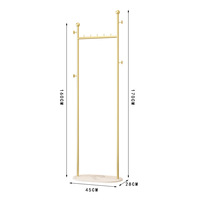 Porte-vêtements de luxe léger style crème, moderne et minimaliste, pour chambre à coucher, porte-manteau multifonctionnel et mobile en fer pour salon