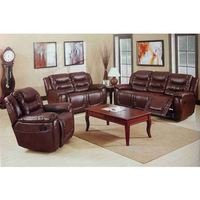 Conjunto de Sofás Reclinables de Cuero Modernos Súper Populares de Alta Calidad con Diseño Tradicional, Sofás Tipo Puff para Sala de Estar
