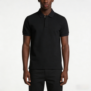 Vente en gros de t-shirts pour hommes en coton respirant et polyester, personnalisation, logo brodé sur mesure, polos de golf pour hommes - Product Image 1