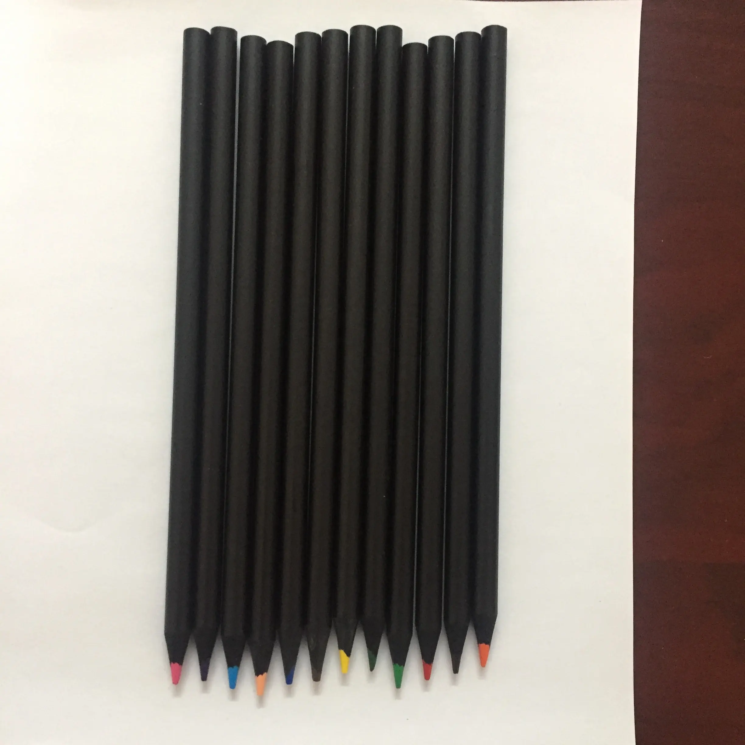 Factory Wholesale HB Blackwood Pencil Customized logo Design Standard black wood HB pencils