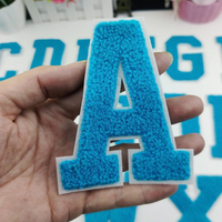 Vente en gros 10.8cm de haut 3D coloré Chenille coupe à chaud fer sur sport patchs A-Z lettres patchs pressés à chaud