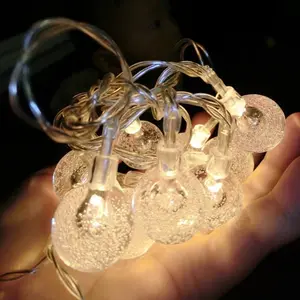 Venta al por mayor 3 M luces de cadena 20 LED con pilas iluminación decorativa luces de Navidad de hadas con bolas de cristal