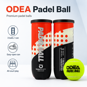 3 <span class=keywords><strong>balles</strong></span> <span class=keywords><strong>de</strong></span> padel en caoutchouc naturel personnalisées avec logo, pressurisées, approuvées ITF, durables et portables - Product Image 1