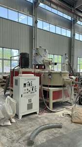 Machine de granulation à double vis pour le recyclage des déchets plastiques (films PP/PE) avec moteur et PLC pour le traitement des tuyaux - Product Image 5