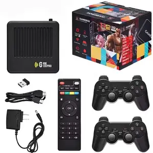 New Item G11 Pro Game Box Stick 4K Output Double Controller Gamepad Retro Video HD 64GB 128GB Game Console
