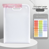 Bolsa Vertical Plegable para Documentos, Carpeta Transparente de Polipropileno, Maletín de Transporte, Bolsa para Exámenes de Estudiantes, Archivador de Oficina, Modelo 701