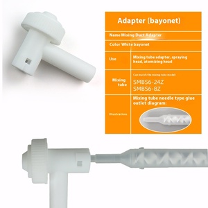 Adaptateur de buse de pulvérisation atomisée pour pistolet pneumatique à colle bi-composante AB, pour accessoires de machines-outils, mélange bi-composant - Product Image 4