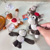 Schattige mini bosdieren pluche sleutelhanger geassorteerde knuffeldieren tasbedel zachte pluche hanger voor rugzakdecoratie cadeau