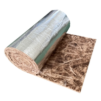 Isolation thermique et acoustique en laine de verre brun en rouleau R3.2 140mm, couverture en laine de verre brun écologique avec feuille d'aluminium pour usage commercial