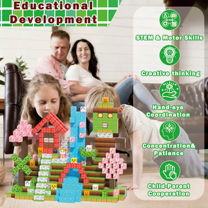 Juego de 200 Piezas de Construcción Magnética de Plástico, Bloques de Construcción, Juguete Educativo para Niños, Desarrollo de la Creatividad e Imaginación - Product Image 6