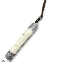 Offre Exceptionnelle : Couteau de Poche Portable 7,55 pouces avec Lame Miroir, Petit Couteau Pliant, Coupe-Lettres avec Cordon – Idéal pour les Cadeaux d'Extérieur