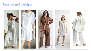 Set <span class=keywords><strong>Pigiama</strong></span> in Cotone a Righe su Misura, Comodo e Traspirante, Abbigliamento Leggero Boho per Donne, Pigiami da Damigella - Product Image 6