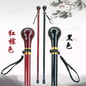 Canne de marche en bois Fiage 90-95 cm, bâton de soutien pour personnes âgées en bois massif, brun rougeâtre - Product Image 2