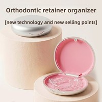 Étui de rangement portable pour aligneurs dentaires en acier inoxydable brillant, nouvelle technologie, à fixation magnétique, qualité alimentaire, fabriqué à Shenzhen