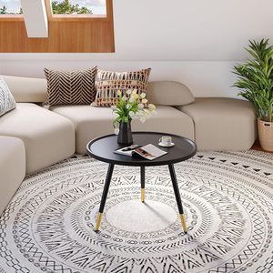 Cross-border minimalist small <b>round</b> coffee <b>table</b>, sofa <b>side</b> <b>table</b>, balcony bedroom minimalist coffee <b>table</b>, living room - Product Image 2