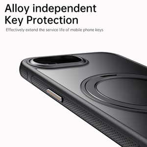 Dernière conception <span class=keywords><strong>360</strong></span> degrés rotatif engrenage anneau support coque de téléphone clair Mobile couverture arrière pour iPhone 17 16 16E 15 Pro Max - Product Image 5