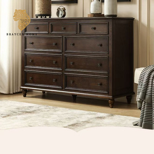Meuble antique chinois en bois massif, armoire à tiroirs rétro, casier mural de salon, armoire latérale personnalisée - Product Image 4