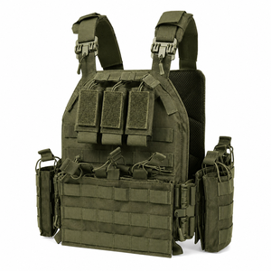 Chaleco Táctico Portaplacas, Bolsa de Pecho Ajustable, Multibolsillos, Equipo de Entrenamiento para Exteriores - Product Image 3