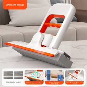 Serpillère de bureau compacte en coton avec essuie-glace, éponge portative sans lavage, absorption d'eau, conception pliable en collodion et plastique pour salle de bain - Product Image 6