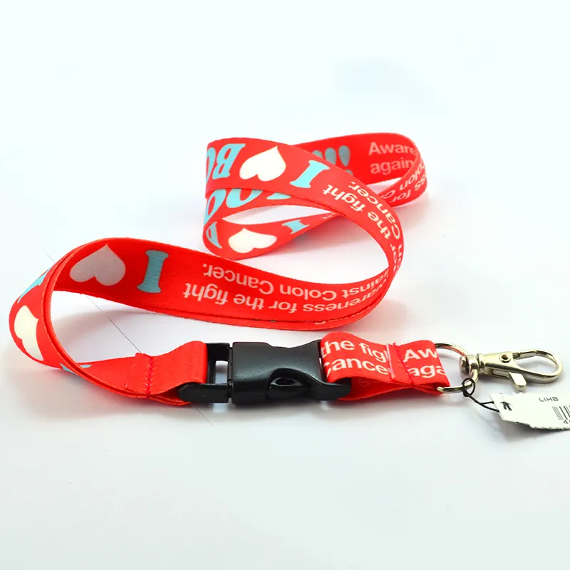 Logo Kustom Poliester Lanyard Breakaway Leher Lanyard dengan Pemegang Kartu Id Grosir Pabrik Gratis Sampel Lucu Mode Lanyard