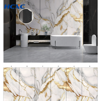 Panneaux muraux en PVC plastique artificiel de style varié, imitation marbre UV et alternative au marbre stratifié SPC pour salle de bain