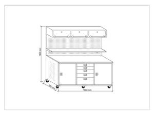 Modular Mobile Iron <b>Tool</b> Cabinet 5 Lockable <b>Drawers</b> | OEM Industrial Modern European Style Knock-down Structure - Product Image 6
