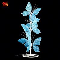 Vente flash - Lumière LED papillon lumineuse rose et blanche pour la décoration d'hôtel, de salle de mariage, centre de table de mariage, décorations de table