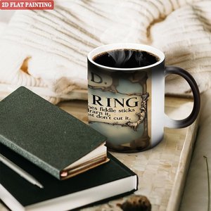 Heat Sensitive Mug 11oz Frosted Black <b>Ceramic</b> Custom Sublimation Coffee <b>Cup</b> - Product Image 3