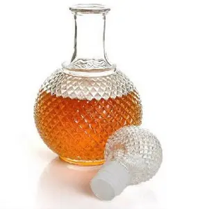 高级威士忌圆瓶750毫升椭圆形威士忌酒瓶酒杜松子酒威士忌玻璃伏特加酒瓶