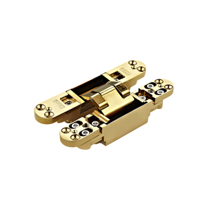 28x160mm Customized Pvd Gold Concealed Hinge Modern Zinc Aluminum 3d Adjustable 80kg Door Bld-g160 180 Degree Opening Full - Product Image 1