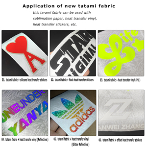 Tela Tatami de Alta Temperatura para Impresión <span class=keywords><strong>por</strong></span> Sublimación, Material de Película para Parches de Camisetas, Bolsas Escolares, etc., en Color Blanco Oscuro y Algodón - Product Image 5