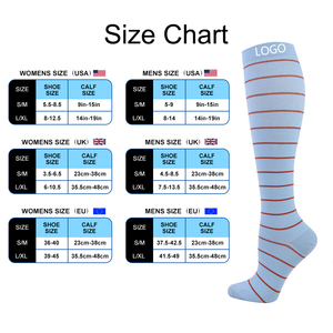 Calcetines de compresión de tiras, medias para venas varicosas, calcetines de compresión de enfermera para mujer y hombre - Product Image 2