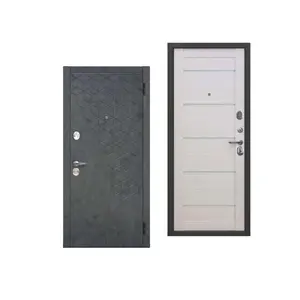 PHIPULO Popular Design Customized Size Exterior Steel Door MDF Panel Security with Competitive Price Russia Steel Door