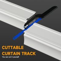 Système de rail de rideau de plafond en aluminium robuste diviseur de pièce d'hôpital rideaux de douche RV rideaux coulissants poteaux de piste