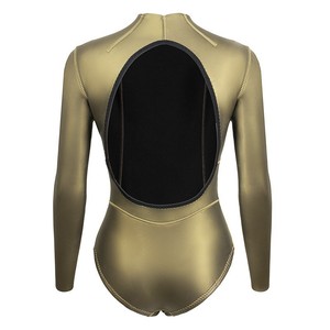 Maillot de bain en néoprène à manches longues pour femmes, ensemble deux pièces avec revêtement en titane, Super Sexy, 3mm - Product Image 3