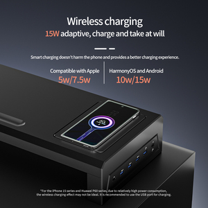 Duy nhất-hai lớp Đa-Chức năng kim loại bàn đứng cho máy tính Màn hình máy tính xách tay USB mở rộng Sạc văn phòng mới lưu trữ 90 độ - Product Image 5