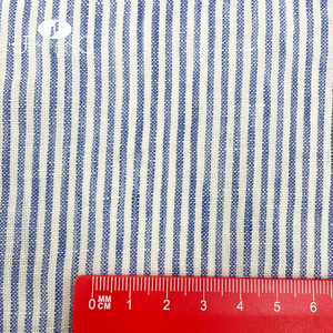 Tessuto in <span class=keywords><strong>Lino</strong></span> 100% <span class=keywords><strong>di</strong></span> Alta Qualità Disponibile in Stock, Tinto in Filo, Lussuoso e Personalizzabile, a Righe Sottili per Camicie <span class=keywords><strong>da</strong></span> <span class=keywords><strong>Uomo</strong></span> - Product Image 2