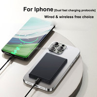 Cargador Portátil Magnético Inalámbrico de 5000mAh, Carga Rápida PD de 20W, Ultra Delgado, de Aleación de Aluminio, con Pantalla LED