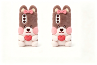 Étui de téléphone en peluche personnalisé CE ASTM Étui en peluche souple comme cadeau pour les enfants commissions en peluche