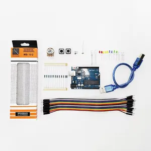 Suministro de fábrica Venta caliente 10-en-1 Kit de inicio Kit de aprendizaje Puede personalizar cualquier Kit de inicio Compatible con Arduino IDE