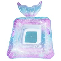 Matelas flottant gonflable PVC style Instagram sirène pour adultes et enfants, transfrontalier, pour piscine extérieure, modèle de transat de piscine
