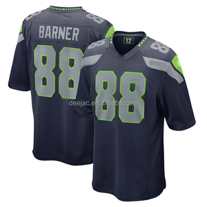 Maillots de football américain rétro cousus, porter le numéro 21 Devon Witherspoon, le numéro 9 Kenneth Walker III, le numéro 88 -<span class=keywords><strong>Barner</strong></span>, le numéro 19 Jake Bobo - Product Image 2